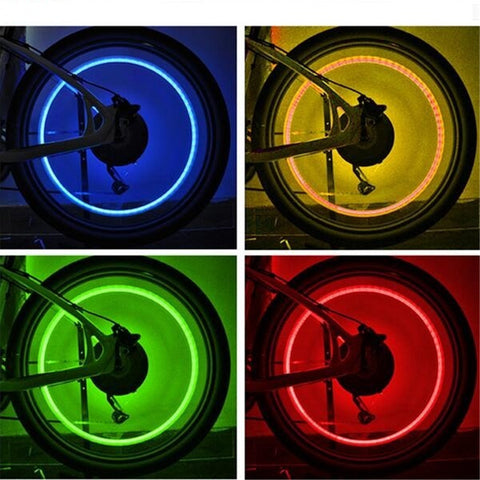 2pcs Skull MIX LED Flash Light Neon Lamp Night Bike Car Tire