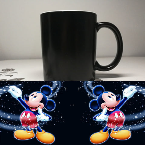Mickey Coffee Mug Cartoon Heat Reactive Color Changing  Ceramic Cup