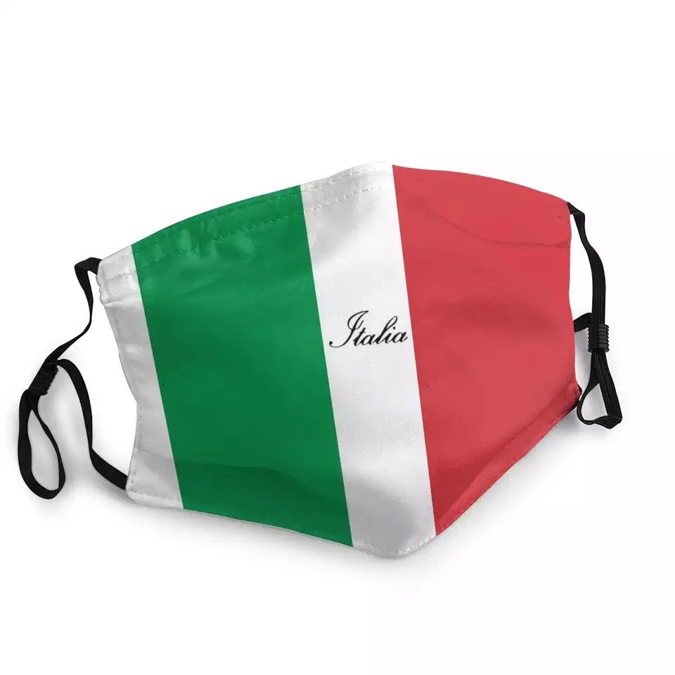 5 PCS Italian Flag of Italy Italia Non-Disposable Face Masks