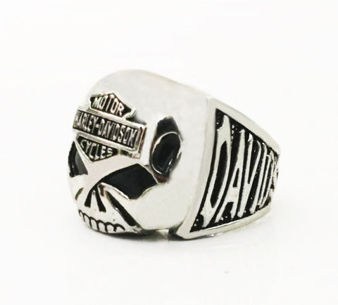 Harley Davidson Metal Skull Ring