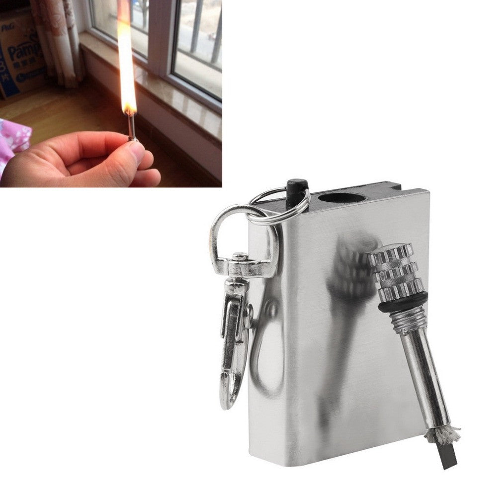 1pcs Cool Emergency Fire Starter Flint Match Lighter Metal Outdoor Survival Tool