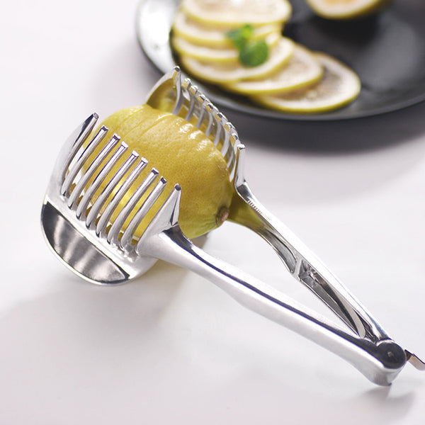 2020 Kitchen Fruit Slicer Vegetable Tomato Clip Holder Lemons Potato Cutter Tool