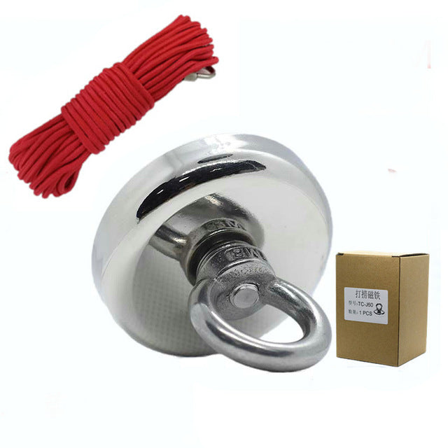 250 LB Design Fishing  Magnet  with 10m Rope Option