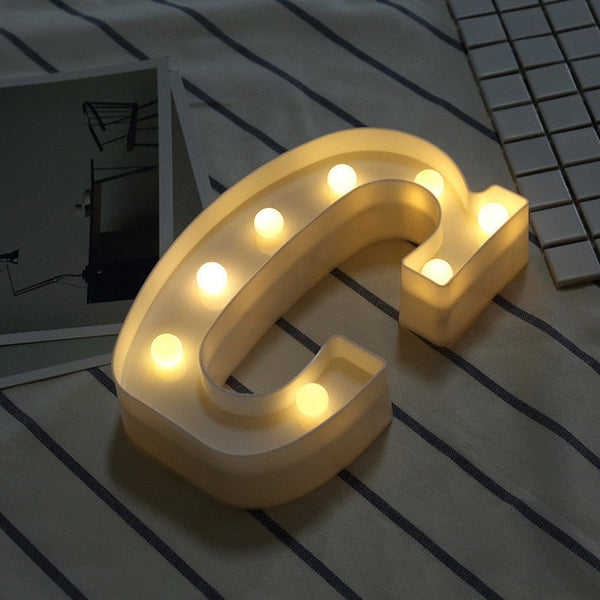 DIY Letter Symbol Sign Heart Lighting LED Vintage Plastic LED Lights Wedding Party or Any Occasion