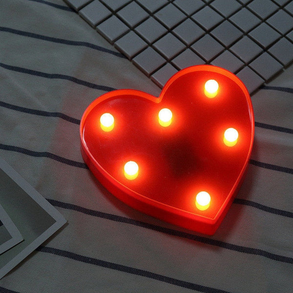 DIY Letter Symbol Sign Heart Lighting LED Vintage Plastic LED Lights Wedding Party or Any Occasion