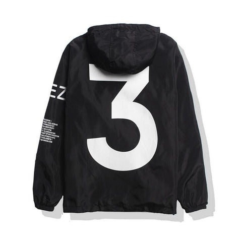 2022 Spring Kanye West Y3 Men’s Windbreaker Jacket Outdoor Hooded Bomber Jacket