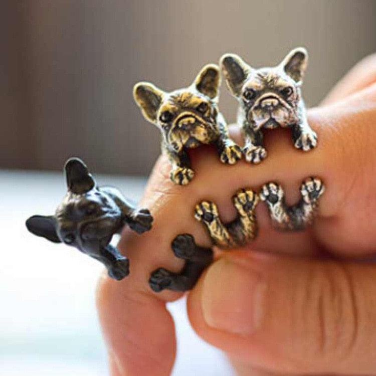 Adjustable French bull dog wrap ring for all dog lovers Men or Women