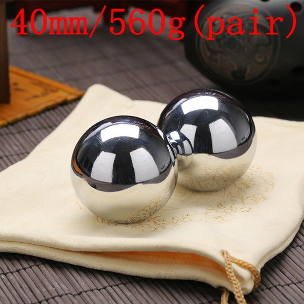 40mm/560g 45mm/720g Polished iron fitness ball hand pieces health-care handball health massage ball