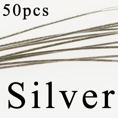 50PCS Steel Wire Leader Rope Fishing Line Lure Leader Swivel Interlock Snap