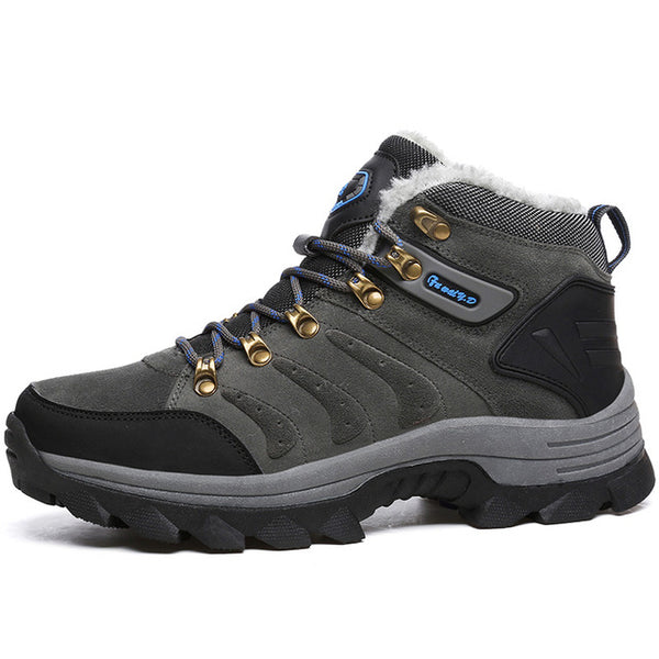 Men Warming Fur Hiking boots Outdoor Antiskid Trekking Sports Shoes