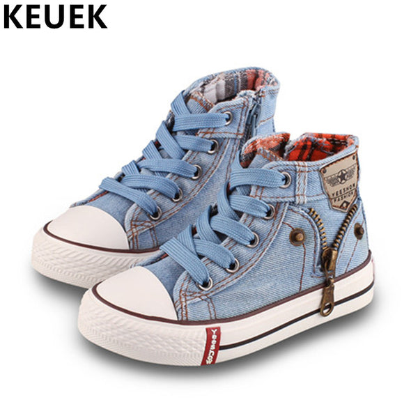 Spring Autumn Fashion Children Canvas shoes Lace-Up Casual shoes Boys Girls Flats