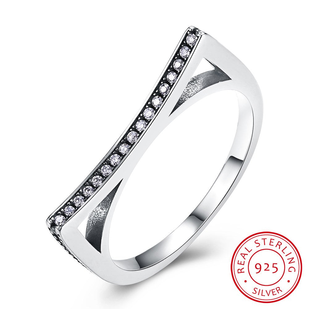 925 Sterling Silver Ring Trend  sterling silver retro with black zirconium ring SVR 231