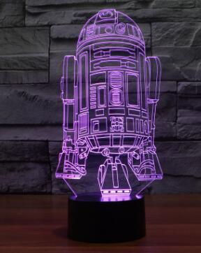Darth Vader stormtrooper 3D Mood Light Night Cosplay star wars  LED Micro USB