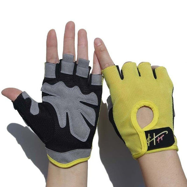 Outdoor Sports Padded Half Finger Gloves Men & Women Ladies Fitness