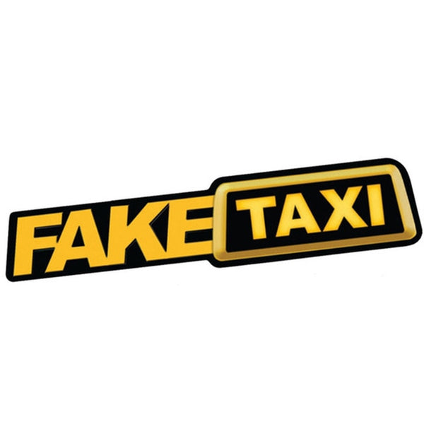 2Pcs FAKE TAXI Car Sticker Decal Emblem Self Adhesive Vinyl Stickers for Cars or Trucks