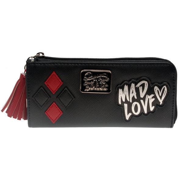 Harley Quinn Mad Love Zip Around Wallet Satchel Clutch Purse  DFT-5510