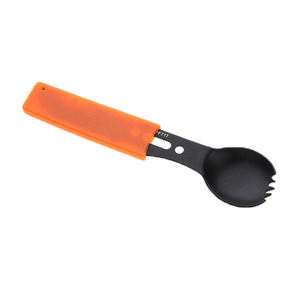 Multifunctional Camping Cookware Spoon Fork Bottle Opener Portable Tool Stainless