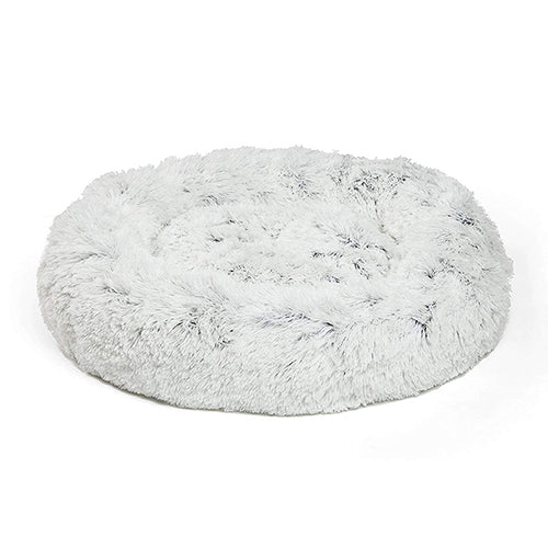 Warm Fleece Dog Bed 5 Sizes Round Pet Lounger Cushion For Small Medium Large Dogs & Cats