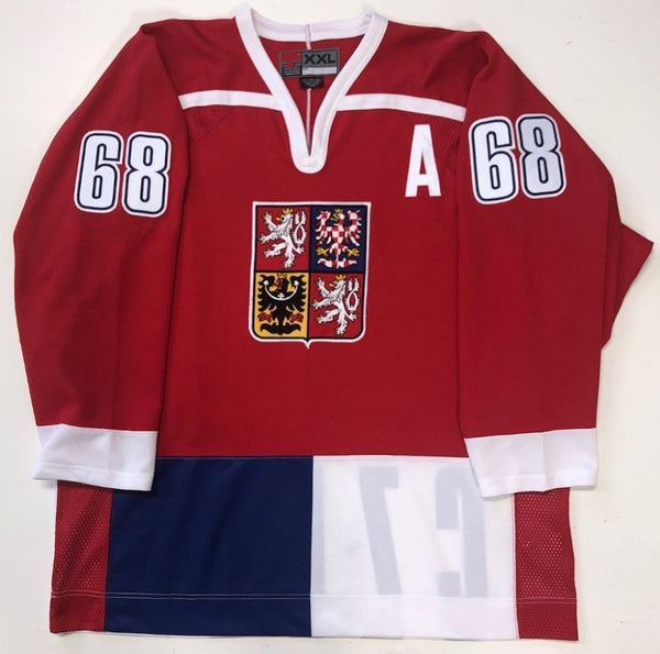 Rare Vintage JAROMIR JAGR CZECH REPUBLIC Hockey Jersey  Stitched
