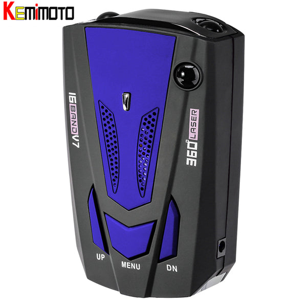 KEMiMOTO Car Radar Detector Auto 360 Degree Vehicle V7 Speed Voice Alert Alarm